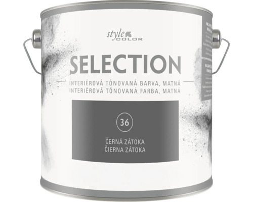 Dóza s matnou interiérovou tónovanou barvou StyleColor Selection v odstínu 36 Černá zátoka.