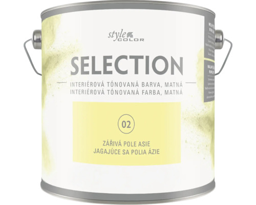 Interiérová tónovaná matná barva StyleColor Selection odstín Zářivá pole Asie v plechovce