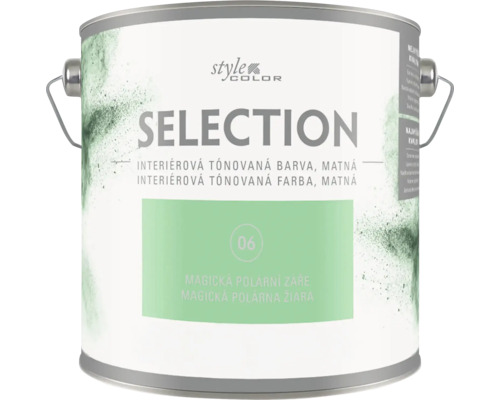 Plechovka s matnou interiérovou tónovanou barvou Style Color Selection v odstínu Magická polární záře.