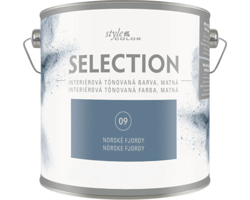 Interiérová tónovaná matná barva StyleColor Selection v odstínu Norske Fjordy v plechovce