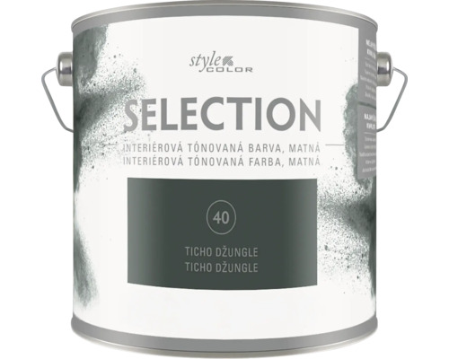 Plechovka interiérové tónované barvy Style Color Selection v matném odstínu Ticho Džungle.