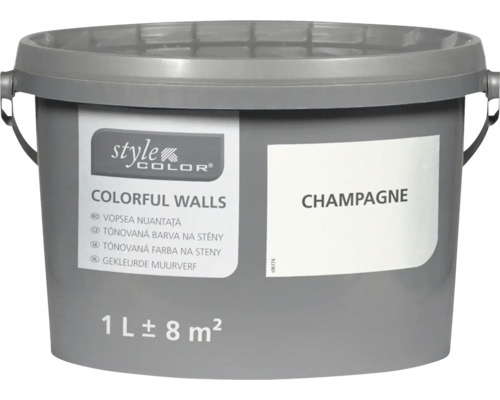 Nástěnná barva Style Color Colorful Walls v kbelíku 1 litr v odstínu champagne