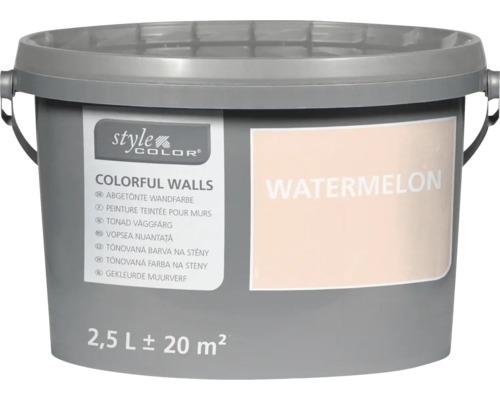 Kbelík s 2,5 litry barvy na stěny Style Color v odstínu Watermelon pro plochu 20 metrů čtverečních