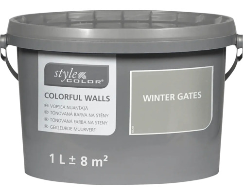 Tónovaná barva na stěny Style Color Colorful Walls v kbelíku 1 litr odstín Winter Gates