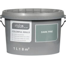 Jeden litr barvy na stěny Style Color Colorful Walls v odstínu Dark Pine