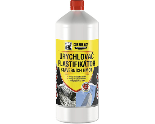 Urychlovač a plastifikátor stavebních hmot Debbex v láhvi
