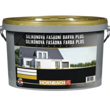 Kbelík silikonová fasádní barva Plus pro venkovní nátěry včetně loga Hornbach a symbolu míchacího centra