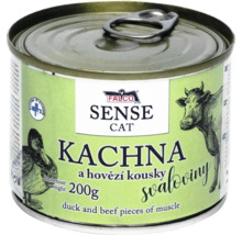 Konzerva pro kočky Falco Sense Cat kachna a hovězí 200 gramů