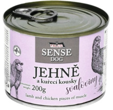 Konzerva pro psy Falco Sense Dog jehněčí a kuřecí maso 200 gramů