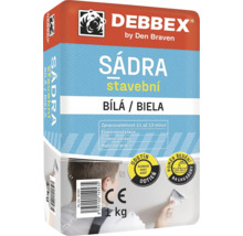 Stavební sádra Debbex jeden kilogram pro elektroinstalace a drobné opravy.