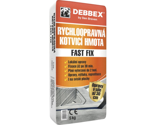 Debbex rychloopravná kotvicí hmota 5 kilogramů pro opravy betonových povrchů.