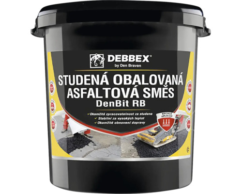 Kbelík se studenou asfaltovou směsí Debbex DenBit RB pro opravy asfaltových povrchů