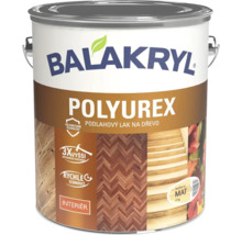 Balakryl Polyurex matný lak na dřevěné podlahy v balení 4 kilogramy pro použití v interiéru s polyuretanovou technologií.