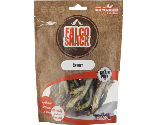 Falco Snack sušené šproty pamlsek pro psy v uzavíratelném obalu