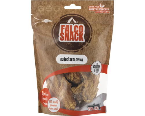 Pamlsek pro psy Falco Snack z hovězího masa v uzavíratelném sáčku, bez obilovin.