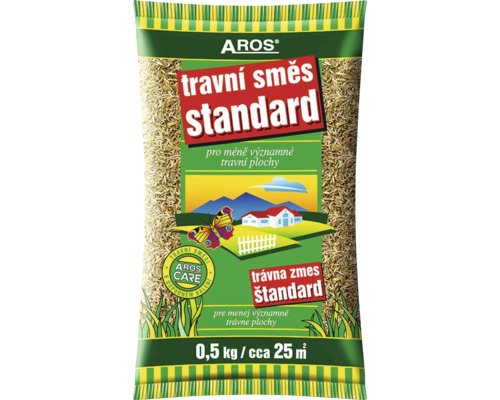 Travní směs Aros standard 0,5 kilogramu pro 25 metrů čtverečních