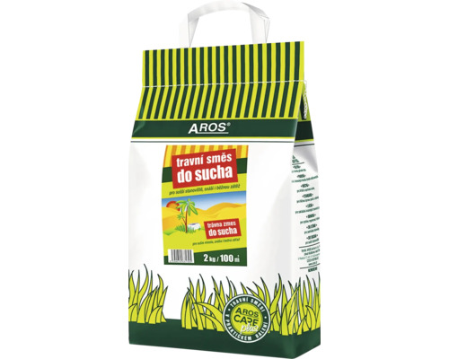 Travní směs Aros do sucha v balení 2 kilogramy pro 100 metrů čtverečních.