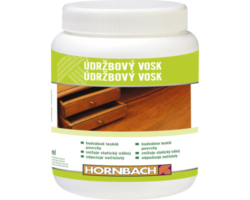 Dóza s údržbovým voskem na dřevěné povrchy s logem Hornbach