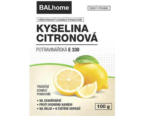 BALhome kyselina citronová potravinářská E 330 v balení 100 gramů pro čištění a odstraňování vodního kamene