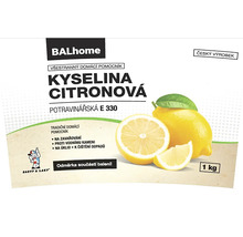 BALhome kyselina citronová potravinářská kvalita E 330 v balení 1 kilogram na zavařování odstraňování vodního kamene a úklid