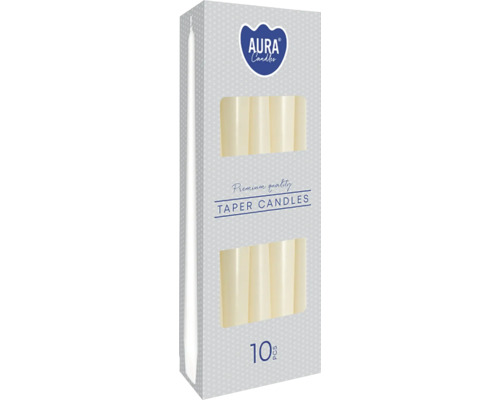Balení 10 kusů stolních svíček Aura Candles v prémiové kvalitě
