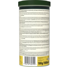 Dóza s krmivem pro ryby v zahradních jezírkách Tetra Pond Flakes s informacemi o produktu a složením na zadní straně.