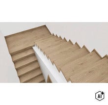 Obložení schodů s dřevěným dekorem pro moderní renovaci schodiště (Image AI modified or generated)