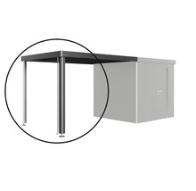 Zastřešení zahradního domku se sloupky a konstrukcí střechy v detailním zobrazení