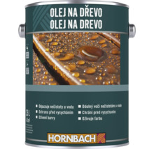 Olej na dřevo Hornbach pro venkovní použití, ochranný olej pro péči a oživení dřevěných povrchů, balení 2,5 litru.