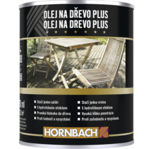 Plechovka Hornbach Olej na dřevo Plus pro dřevěný zahradní nábytek s hydrofobním efektem a hloubkovou penetrací