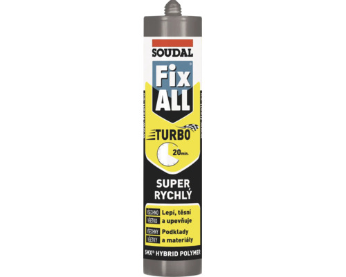 Soudal Fix ALL Turbo montazni lepidlo v kartusi pro rychle lepeni a tesneni.