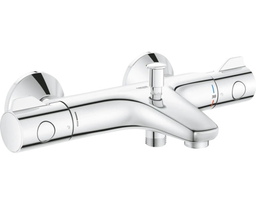 Vanová termostatická baterie Grohe pro montáž na stěnu s vývodem pro sprchu a přepínačem