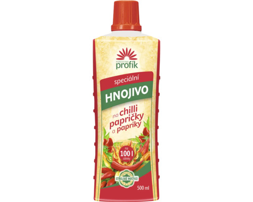 Speciální hnojivo Forestina Profík na chilli papričky a papriky, lahev 500 mililitrů.