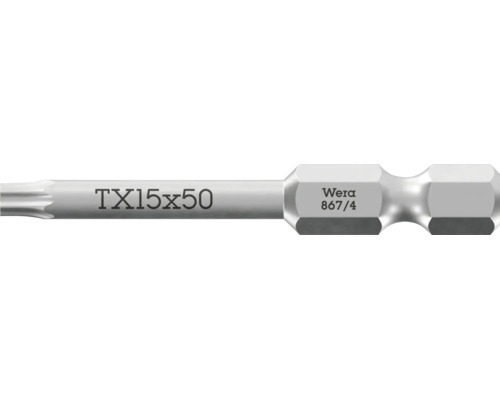 Wera Torx bit TX15 s delkou 50 milimetru pro akumulatorove sroubovaky