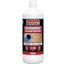Stavební disperze Soudal Soudakrat v lahvi pro penetraci a úpravu povrchů před omítáním či lepením.