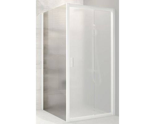 Sprchová zástěna RAVAK Blix BLPS-80 white+Grape 190 cm 9BH40100ZG Sprchový kout s posuvnými skleněnými dveřmi