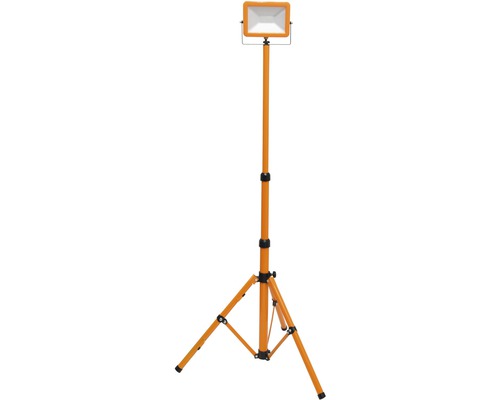 LED reflektor Ecolite RMLED-50W/STJ/ORA IP65 50W 4000lm 4000K oranžový se stativem