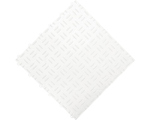 Bílá podlahová dlaždice s protiskluzovým vzorem