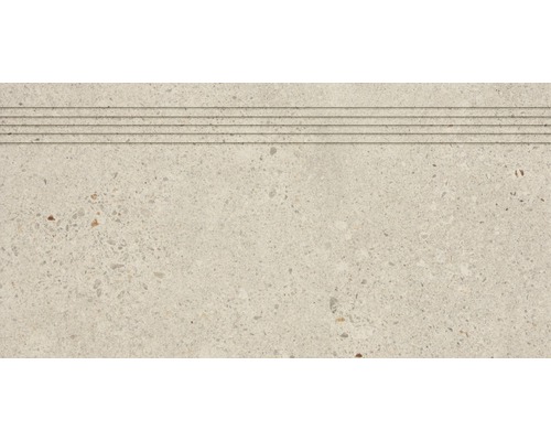 Schodovka imitace kamene Grosseto béžová 30x60 cm Betonová deska se čtyřmi drážkami