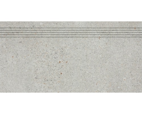 Schodovka imitace kamene Grosseto světle šedá 30x60 cm