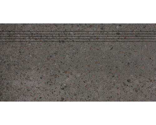 Schodovka imitace kamene Grosseto černá 30x60 cm