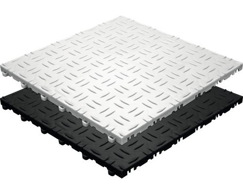 Dvě podlahové dlaždice se vzorem vlnitého plechu