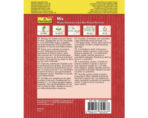 Balení semen FloraSelf Select Mix pro saláty a zeleninu do woku