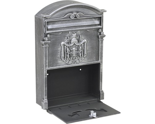 Poštovní schránka s erbem a otevřenou klapkou