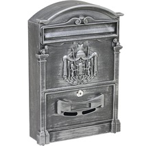 Ocelová poštovní rustikální schránka BK.301.SP s hliníkovým čelem, 
barva stříbrná-thumb-0