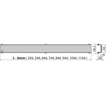 Rošt pro liniový podlahový žlab Alcadrain 105 cm kartáčovaný nerez matný plný POSH-1050MN-thumb-1
