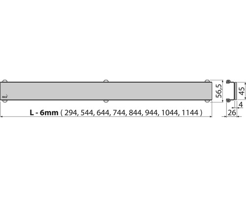 Technický nákres instalačního profilu s rozměry