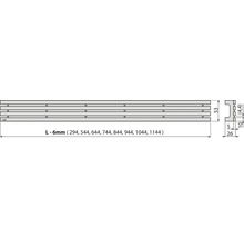 Rošt pro liniový podlahový žlab Alcadrain 105 cm nerez matný zebra GAP-1050M-thumb-1