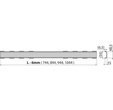 Rošt pro liniový podlahový žlab Alcadrain 75 cm nerez matný plný SOLID-750M-thumb-1