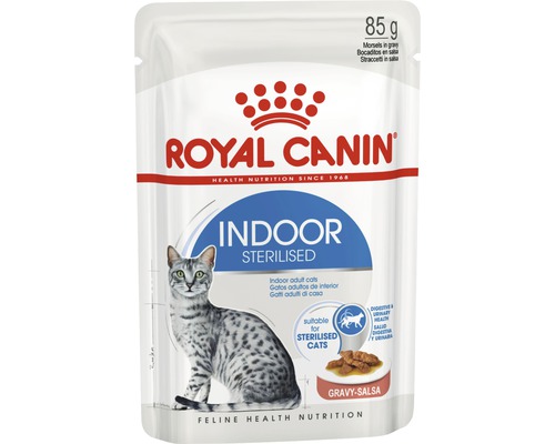 Kapsička pro kočky RC FHN Indoor Sterilised in Gravy 85 g Krmivo pro kočky Royal Canin Indoor Sterilised v 85gramovém sáčku